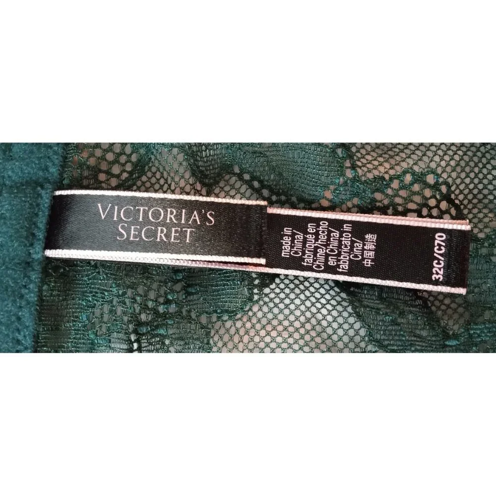 Victoria’s Secret Very Sexy Bustier Longline Push Up Bra Top Dark Teal Green 32C - Picture 7 of 9